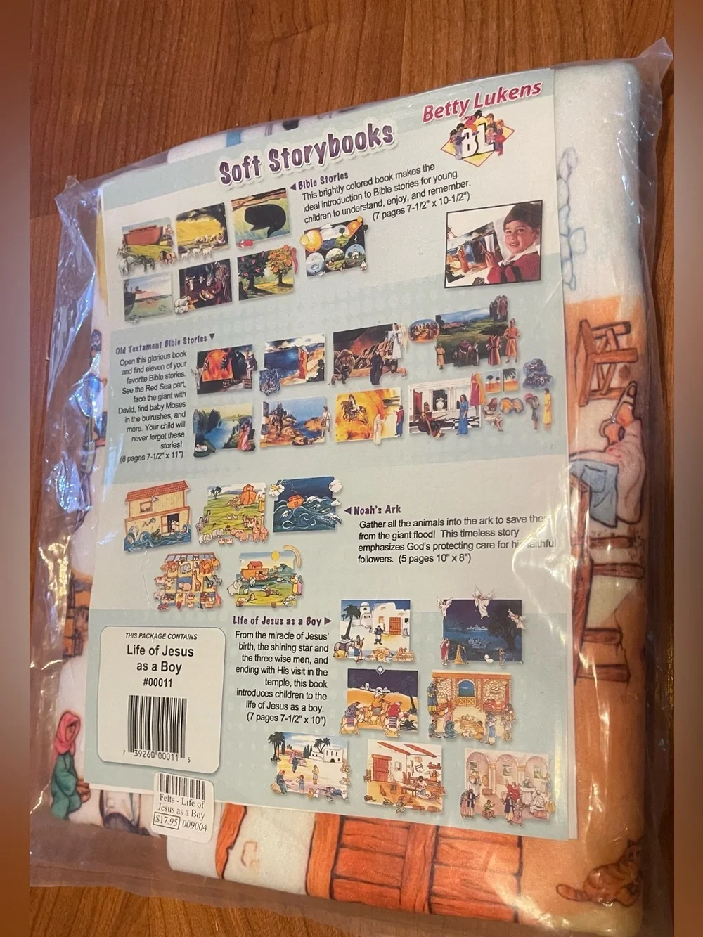 Betty Lukens Life of Jesus as a Boy Soft Storybook Felt Bible #00011